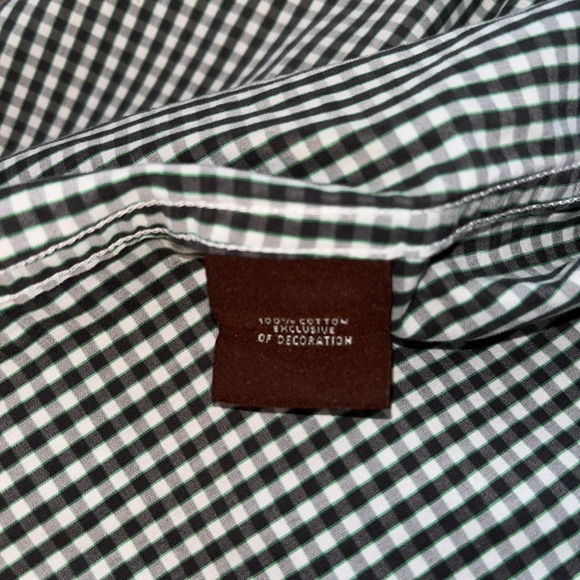 Tailorbyrd Button Down Shirt Adult Large Men White Green Grey Plaid EUC - Picture 7 of 7